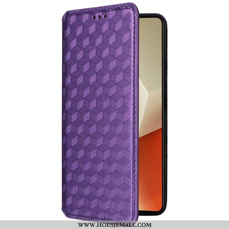 Folio-hoesje Voor Xiaomi Redmi Note 13 Pro 5g 3d-kubussen