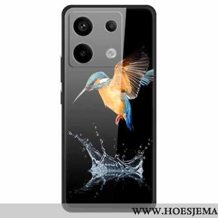 Cover Hoesje Xiaomi Redmi Note 13 Pro 5g Telefoonhoesje Gekroonde Vogel Van Gehard Glas