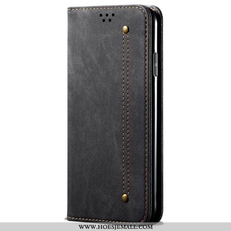 Folio-hoesje Xiaomi Redmi Note 13 Pro 5g Telefoonhoesje Jeansstof