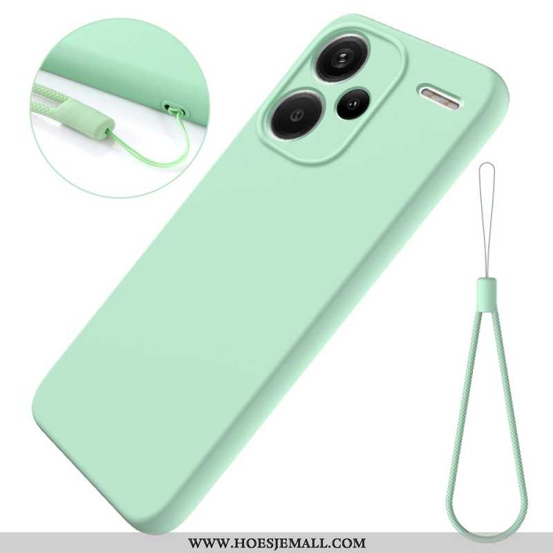 Cover Hoesje Xiaomi Redmi Note 13 Pro Plus 5g Telefoonhoesje Vloeibare Siliconen Band