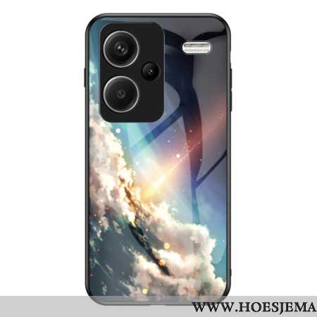 Hoesje Xiaomi Redmi Note 13 Pro Plus 5g Glanzend Sterrenhemel Gehard Glas Bescherming Hoesje