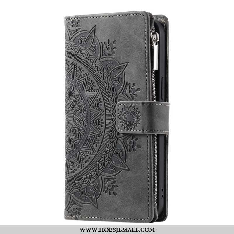 Leren Hoesje Voor Xiaomi Redmi Note 13 Pro Plus 5g Portemonnee Met Mandala-band