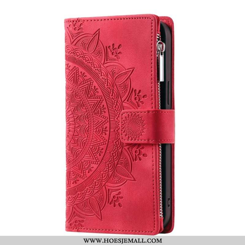 Leren Hoesje Voor Xiaomi Redmi Note 13 Pro Plus 5g Portemonnee Met Mandala-band