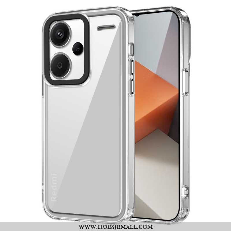 Hoesje Xiaomi Redmi Note 13 Pro Plus 5g Transparante Metalen Randen Bescherming Hoesje