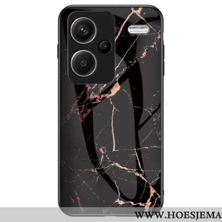 Hoesje Xiaomi Redmi Note 13 Pro Plus 5g Zwart En Goud Marmer Gehard Glas