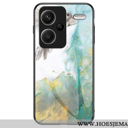 Hoesje Xiaomi Redmi Note 13 Pro Plus 5g Vliegende Duif Van Gehard Glasmarmer Bescherming Hoesje