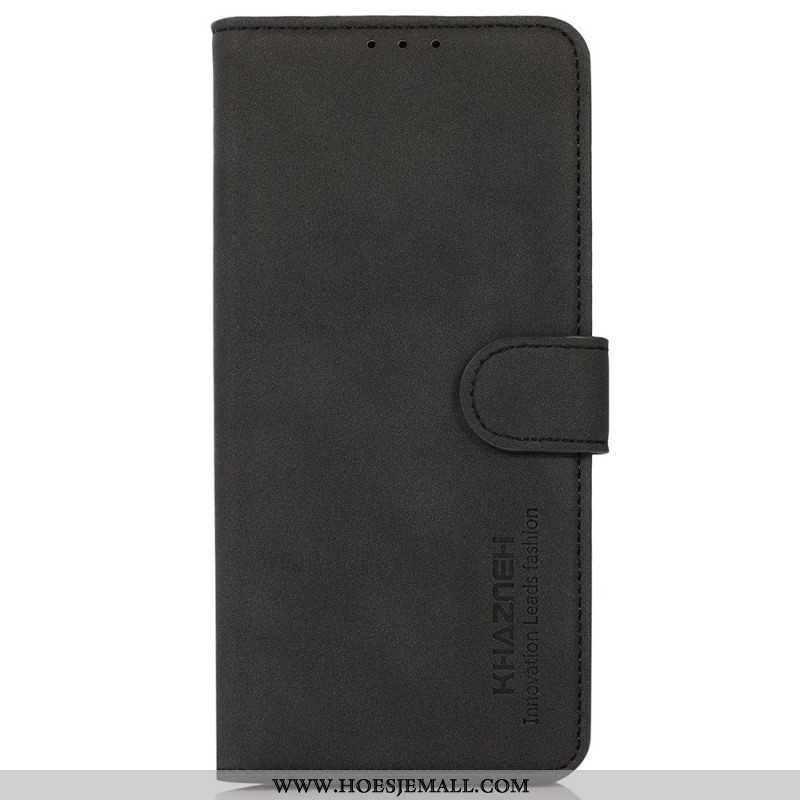 Flip Case Leren Xiaomi Redmi Note 13 Pro Plus 5g Khazneh Suède-effect