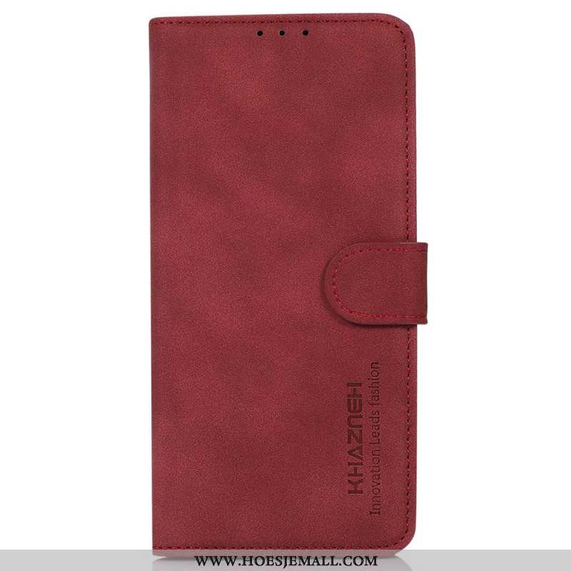 Flip Case Leren Xiaomi Redmi Note 13 Pro Plus 5g Khazneh Suède-effect