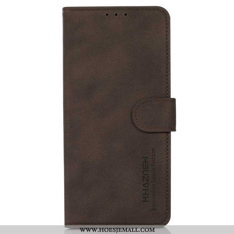 Flip Case Leren Xiaomi Redmi Note 13 Pro Plus 5g Khazneh Suède-effect