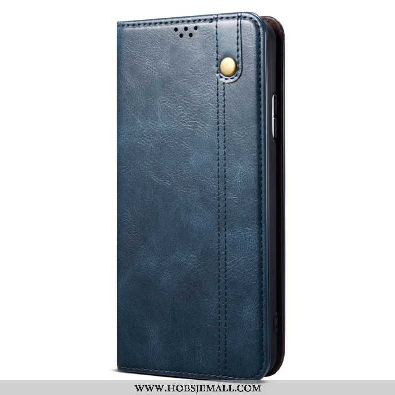 Folio-hoesje Xiaomi Redmi Note 13 Pro Plus 5g Gewaxt Imitatieleer