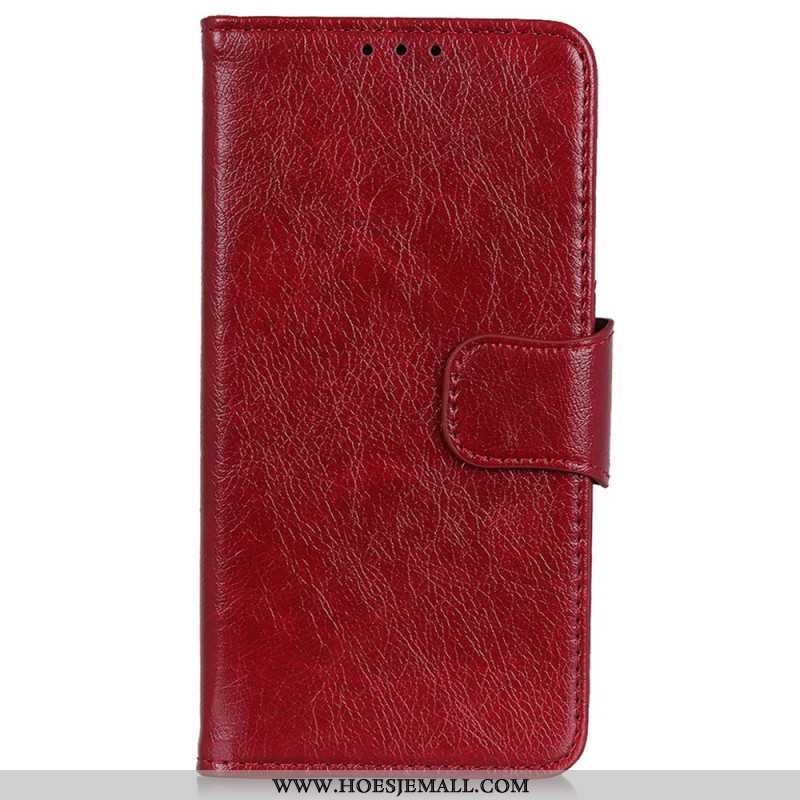 Leren Hoesje Xiaomi Redmi Note 13 Pro Plus 5g Splitnappaleer Bescherming Hoesje