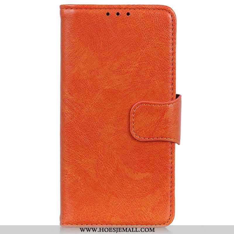 Leren Hoesje Xiaomi Redmi Note 13 Pro Plus 5g Splitnappaleer Bescherming Hoesje