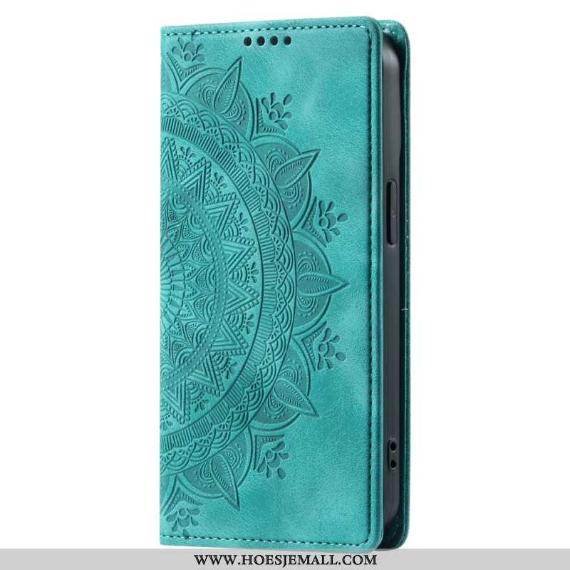 Folio-hoesje Xiaomi Redmi Note 13 Pro Plus 5g Mandala Suède-effect Bescherming Hoesje