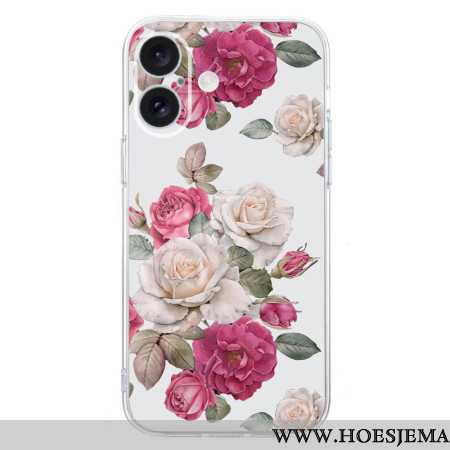 Hoesje iPhone 16 Plus Mooie Pioenrozen