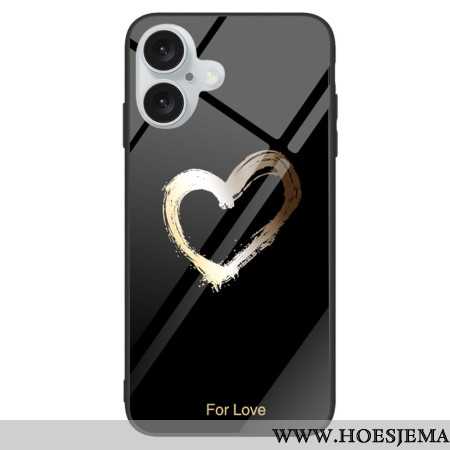 Hoesje iPhone 16 Plus For Love Zwart