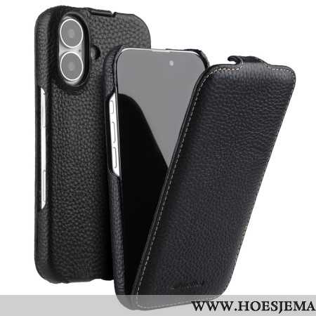 Leren Hoesje Voor iPhone 16 Plus Melkco Verticale Klep