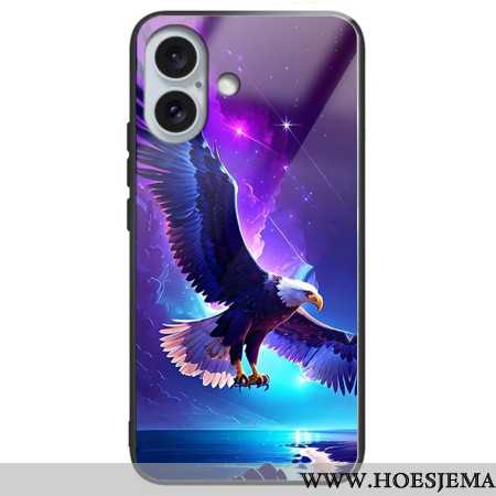 Hoesje iPhone 16 Plus Flying Eagle Gehard Glas