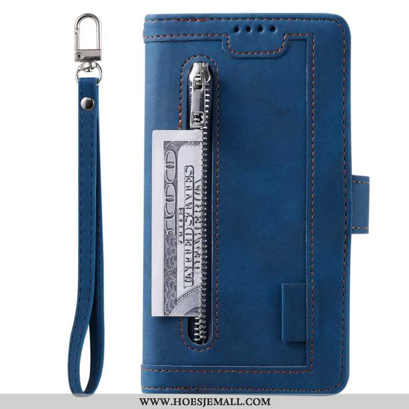 Folio-hoesje iPhone 16 Plus Telefoonhoesje A9 Lanyard-kaarthouder