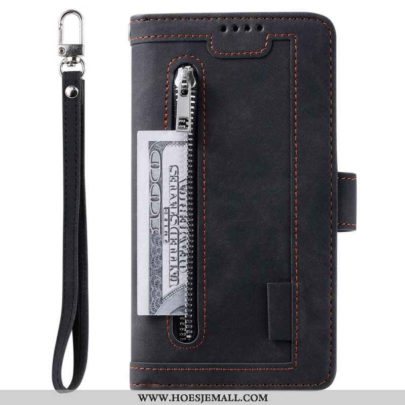 Folio-hoesje iPhone 16 Plus Telefoonhoesje A9 Lanyard-kaarthouder