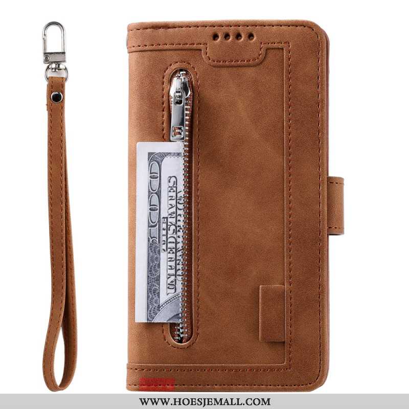 Folio-hoesje iPhone 16 Plus Telefoonhoesje A9 Lanyard-kaarthouder