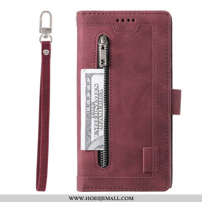 Folio-hoesje iPhone 16 Plus Telefoonhoesje A9 Lanyard-kaarthouder