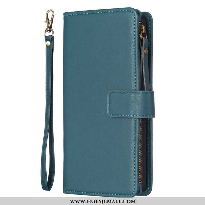 Leren Hoesje iPhone 16 Plus Portemonnee Bescherming Hoesje