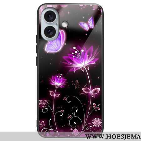 Hoesje iPhone 16 Plus Fluorescerende Lotus Bescherming Hoesje