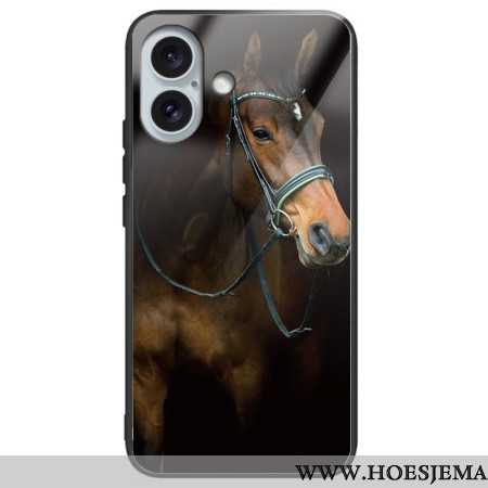 Case Hoesje iPhone 16 Plus Telefoonhoesje Prachtig Paardengehard Glas