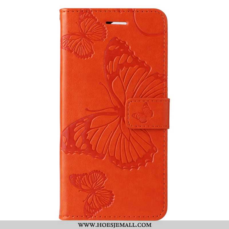 Flip Case Leren iPhone 16 Plus Reuzevlinders Met Riempje