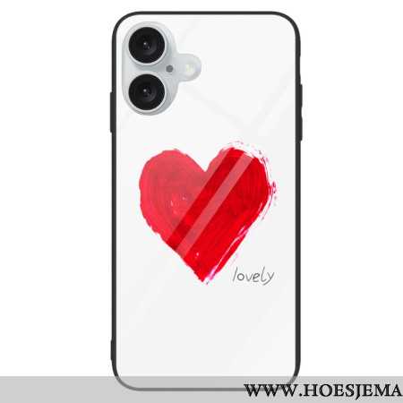 Hoesje iPhone 16 Plus Hartgehard Glas Bescherming Hoesje