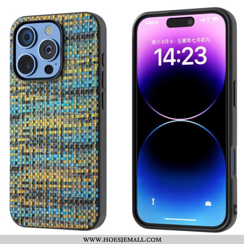 Case Hoesje iPhone 16 Pro Max Telefoonhoesje Geruite Structuur