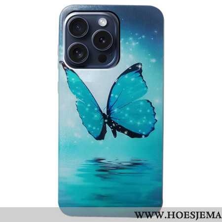 Hoesje Voor iPhone 16 Pro Max Blauwe Vlinder