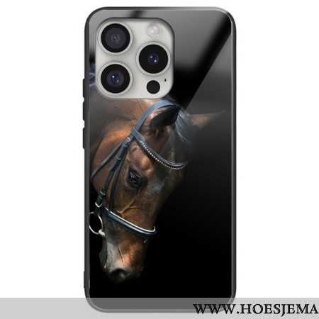 Hoesje iPhone 16 Pro Max Paardenhoofd Gehard Glas