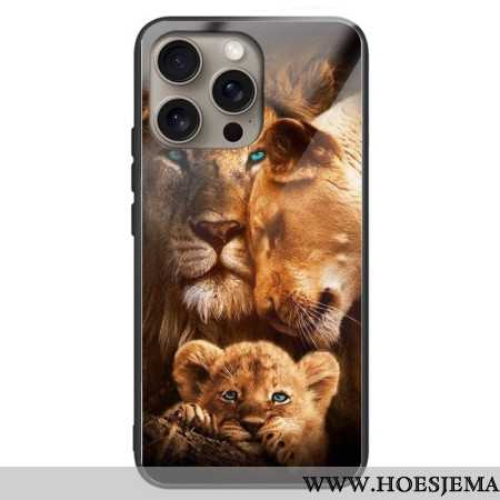 Hoesje iPhone 16 Pro Max Leeuwen Gehard Glas