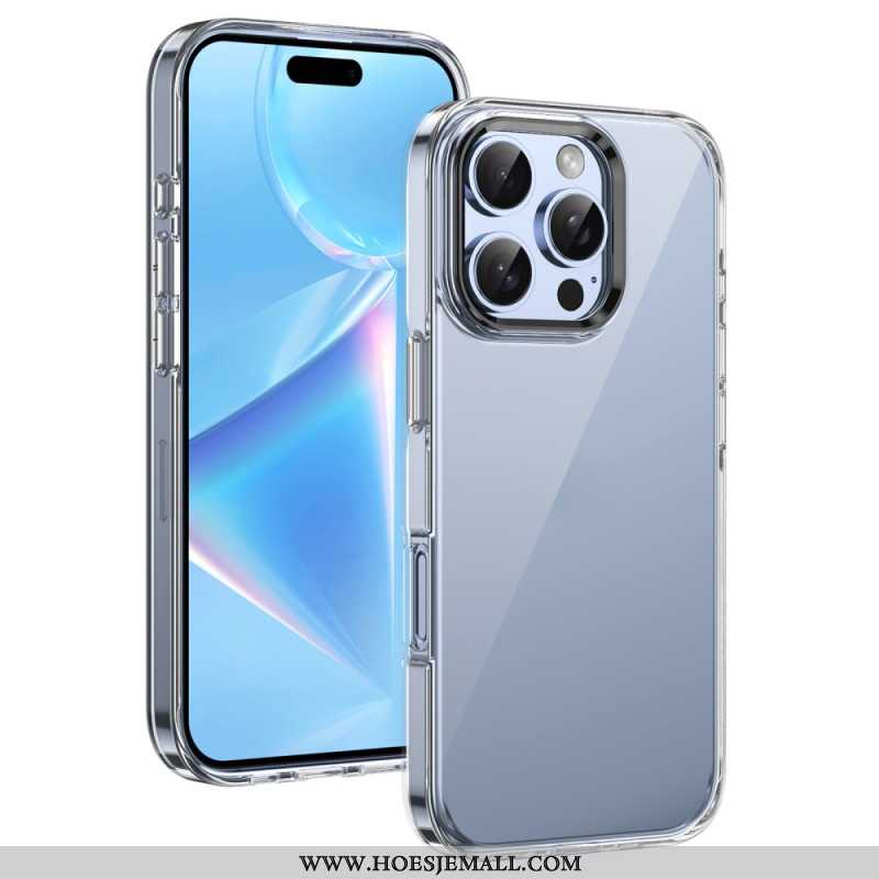 Hoesje iPhone 16 Pro Max Cameraframe Met Metaaleffect Bescherming Hoesje