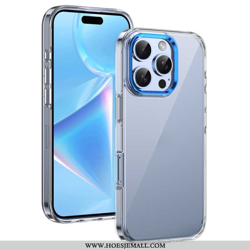 Hoesje iPhone 16 Pro Max Cameraframe Met Metaaleffect Bescherming Hoesje