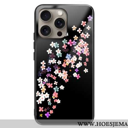 Hoesje Voor iPhone 16 Pro Max Bloemenregengehard Glas