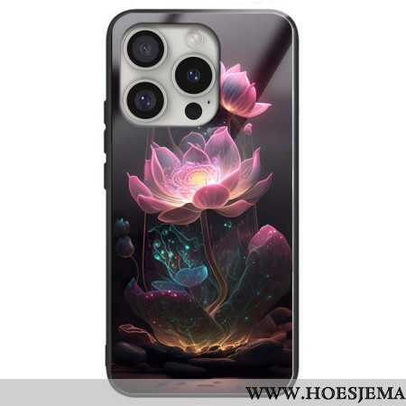 Hoesje iPhone 16 Pro Max Roze Lotus Gehard Glas