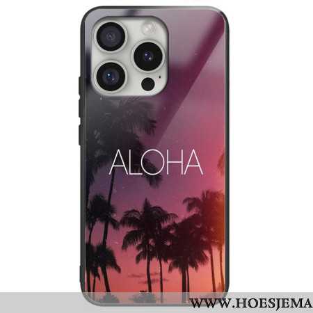 Hoesje iPhone 16 Pro Max Aloha Gehard Glas Bescherming Hoesje