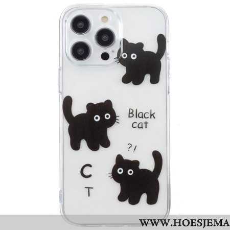 Hoesje iPhone 16 Pro Max Zwarte Katten