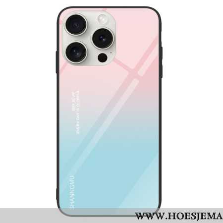 Hoesje Voor iPhone 16 Pro Max Roze En Blauw Gradiënt Gehard Glas