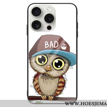 Case Hoesje iPhone 16 Pro Max Telefoonhoesje Slechte Uil Gehard Glas