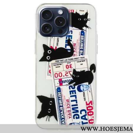 Hoesje iPhone 16 Pro Max Zwarte Katten