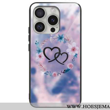 Case Hoesje iPhone 16 Pro Max Telefoonhoesje Hart Tot Hart Gehard Glas