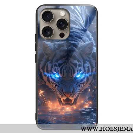 Hoesje iPhone 16 Pro Max Tijger Gehard Glas