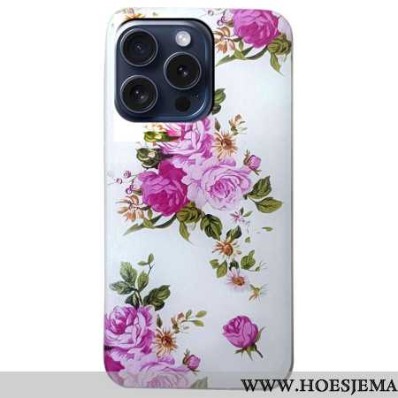 Cover Hoesje iPhone 16 Pro Max Telefoonhoesje Roze Bloemen