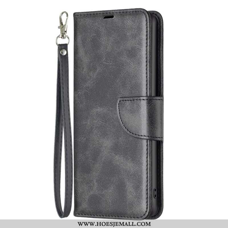 Leren Hoesje iPhone 16 Pro Glad Leereffect Met Riem