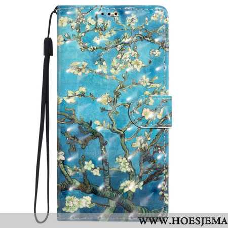 Folio-hoesje iPhone 16 Pro Telefoonhoesje Bloemenkunst Met Riem