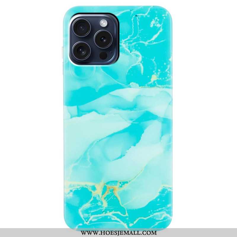 Case Hoesje iPhone 16 Pro Telefoonhoesje Gemarmerd Patroon