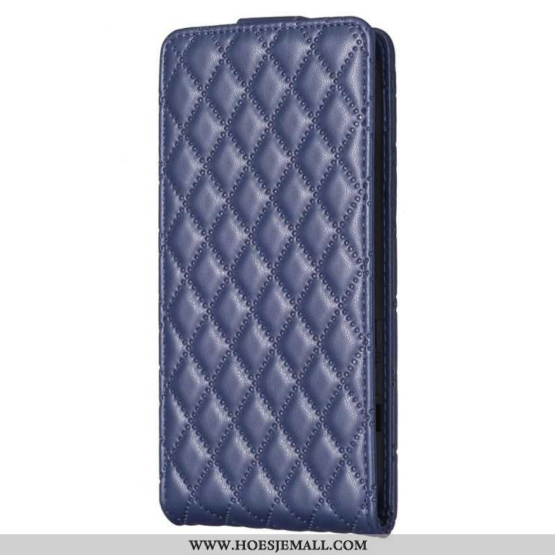 Flip Case Leren iPhone 16 Pro Gewatteerde Verticale Klep